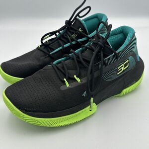 Under Armour Kids Sneakers Black and Neon Green
